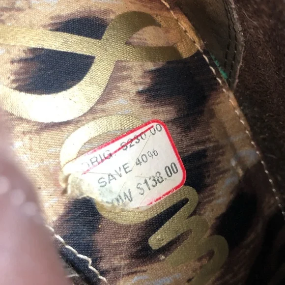 Sam Edelman Salina Snakeskin Leather Bootie Sz 7 1/2 - Picture 12 of 14